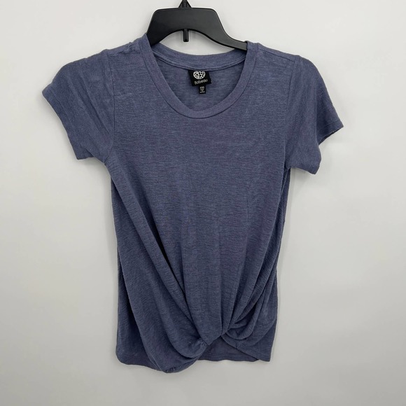 bobeau Tops - Bobeau Women's Blue Short Sleeve Twist Front Crewneck T-Shirt Size XXS